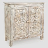 Global Archive Hand Carved 32" Accent Chest in Solid Mango Wood